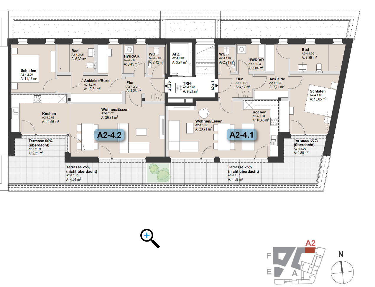 Grundriss Wohnen Block A 2